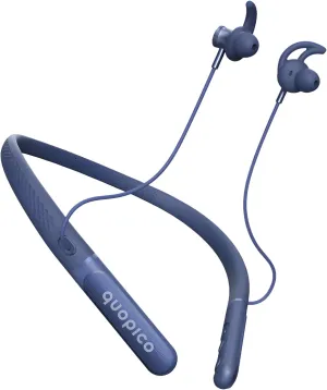 Bluetooth 5.3 Neckband with 120 Hours Playback, ENC for Clear Calls, 1-Hour Fast Charging, 14.2mm Drivers, Lightweight & Comfortable Design Blue