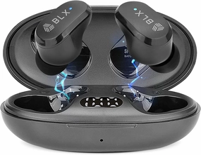 BLXBuds G2 True Wireless Earbuds - Small Bluetooth Ear Buds for iPhone Android | IPX3 Sweat-Resistant, Dual Microphone, 5 Hour Battery | Running, Workout Headphones with Earbud Charging Case