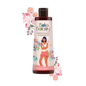 Bo h o Botanist Rose, Peony & Rosehip Body Milk 350ml – With 2% Shea Butter & Coconut Oil for deep hydration & anti-pigmentation. SLS & paraben-free. Suitable for all skin types, men & women.