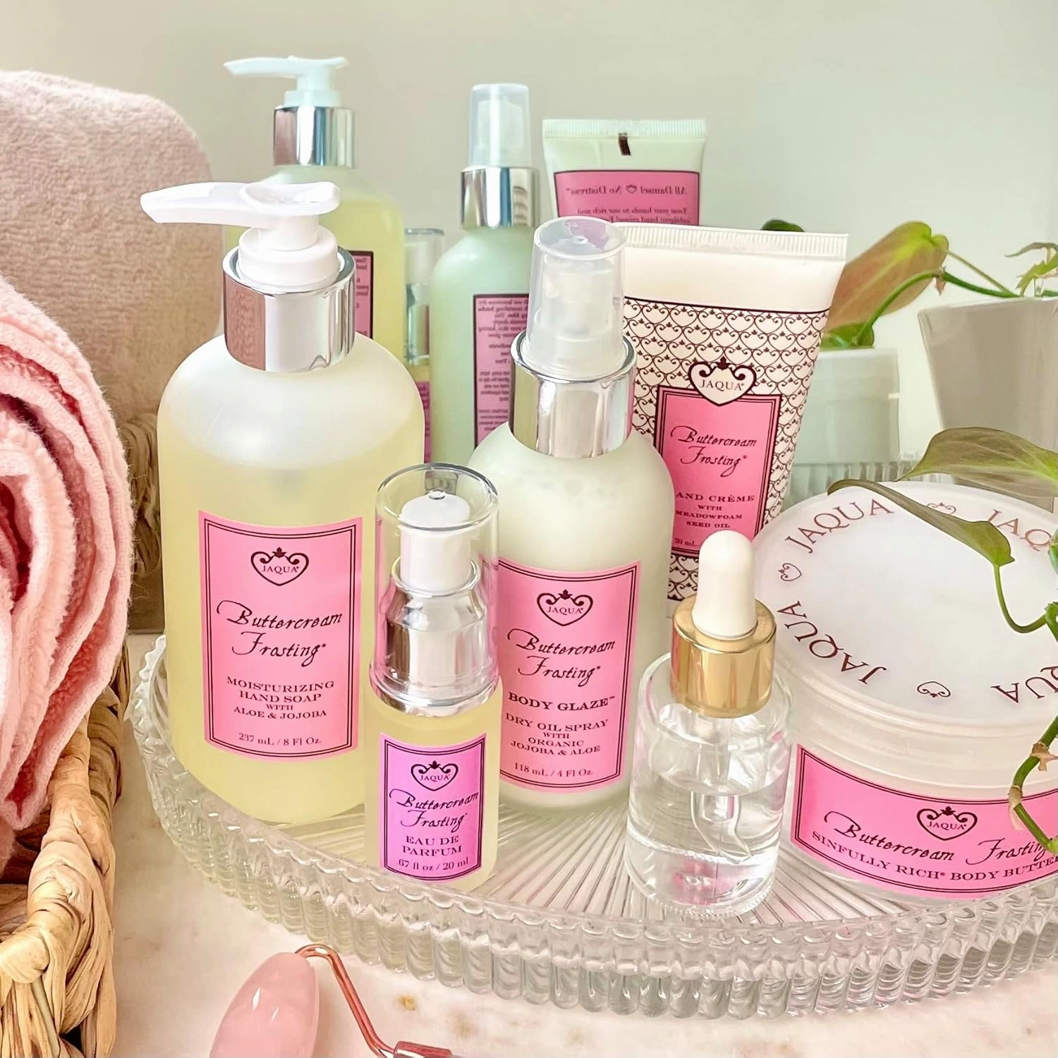 Body Glaze Dry Oil Spray with Organic Jojoba and Aloe - Buttercream Frosting