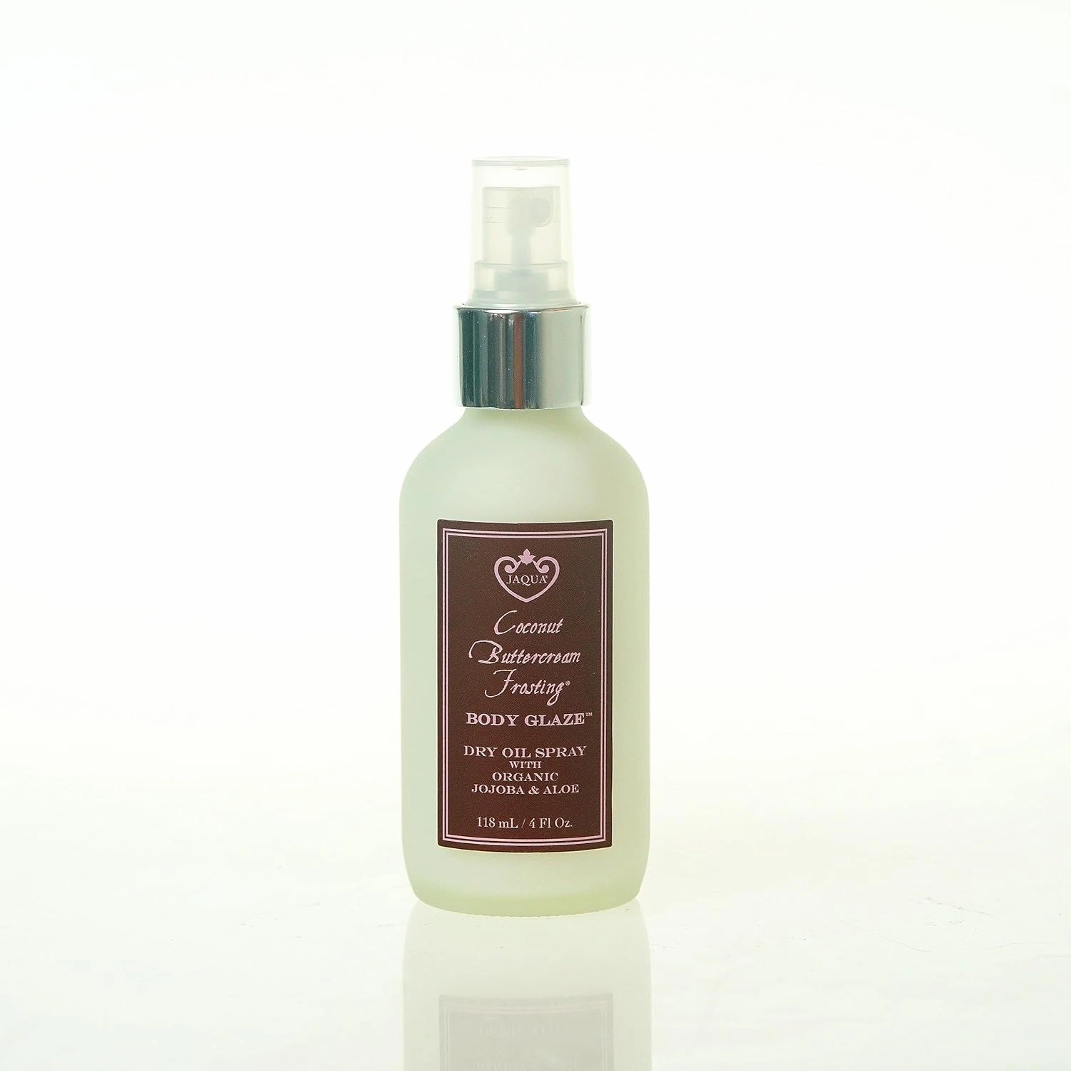 Body Glaze Dry Oil Spray with Organic Jojoba and Aloe - Coconut Buttercream Frosting