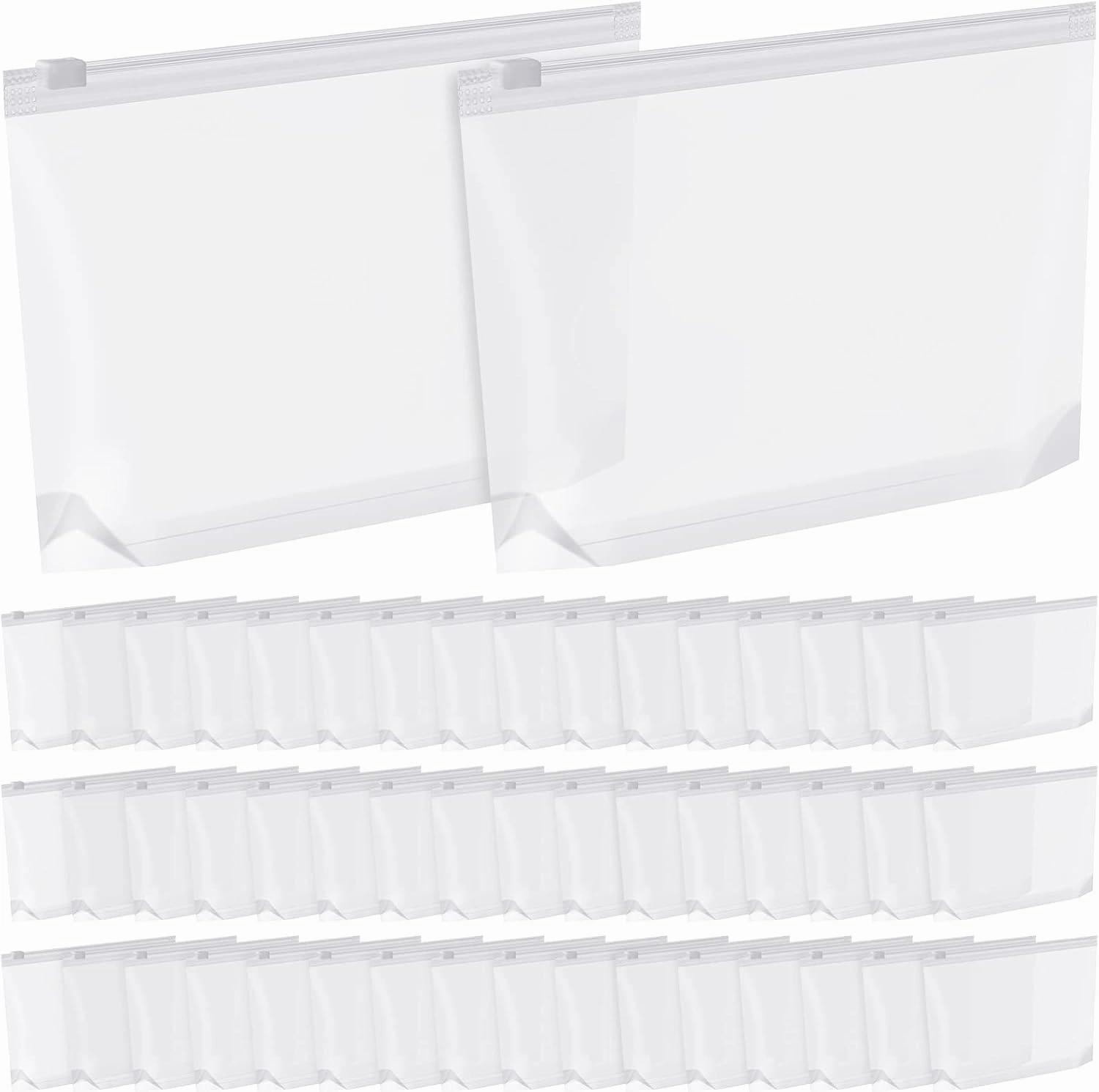 Bokon 100 Pcs Small Clear Cosmetic Bags Bulk, 5. 12 x 8. 11 Inches, Zipper Toiletry Pouch Travel Makeup Bags for Women Waterproof Transparent PE Storage Organizer for Travel Vacation Swimsuit Bikini