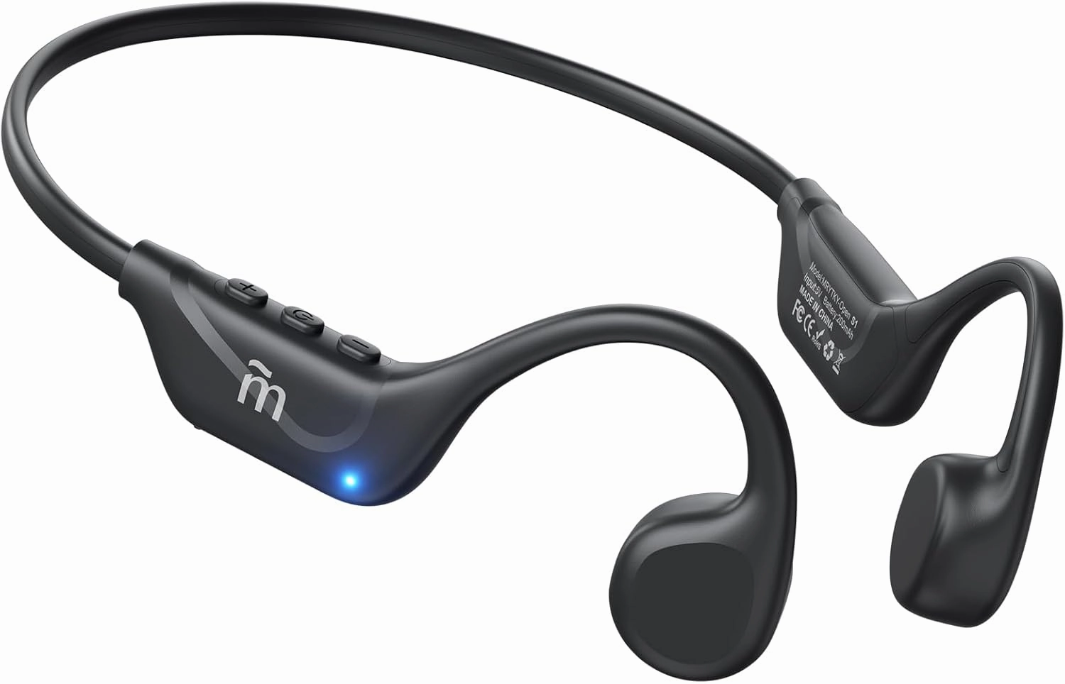 Bone Conduction Headphones,Open Ear Headphones Bluetooth5.4 with Mic,Wireless Headphones 10H Playtime, Waterproof Sport Headphone Suitable for Running,Cycling, Outdoor Sports Black