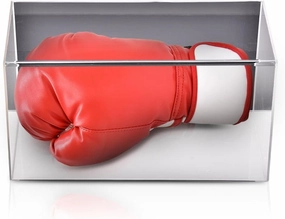 Boxing Glove Display Case Acrylic Wall Mount Horizontal Show Case Baseball Mitt UV-Protected Display Case Full Size