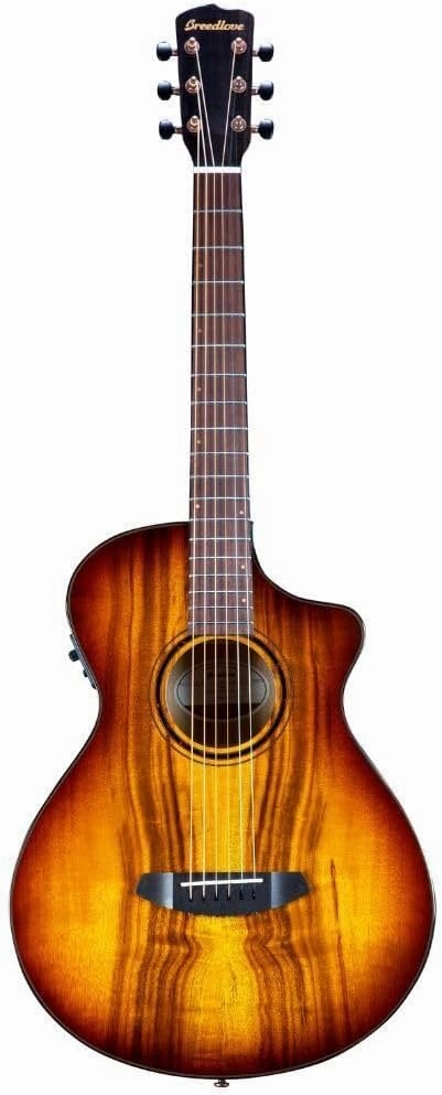 Breedlove Pursuit Exotic S Concertina Tigers Eye CE 6-String Right-Handed Acoustic Electric Guitar with Solid Myrtlewood Top and African Mahogany Neck