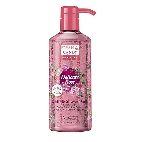Bryn   Candy Shower Gel with Aloe Vera. Gentle, Moisturizing Body Wash for Soft, Supple Skin (Delicate Rose Shower Gel, 500ml)
