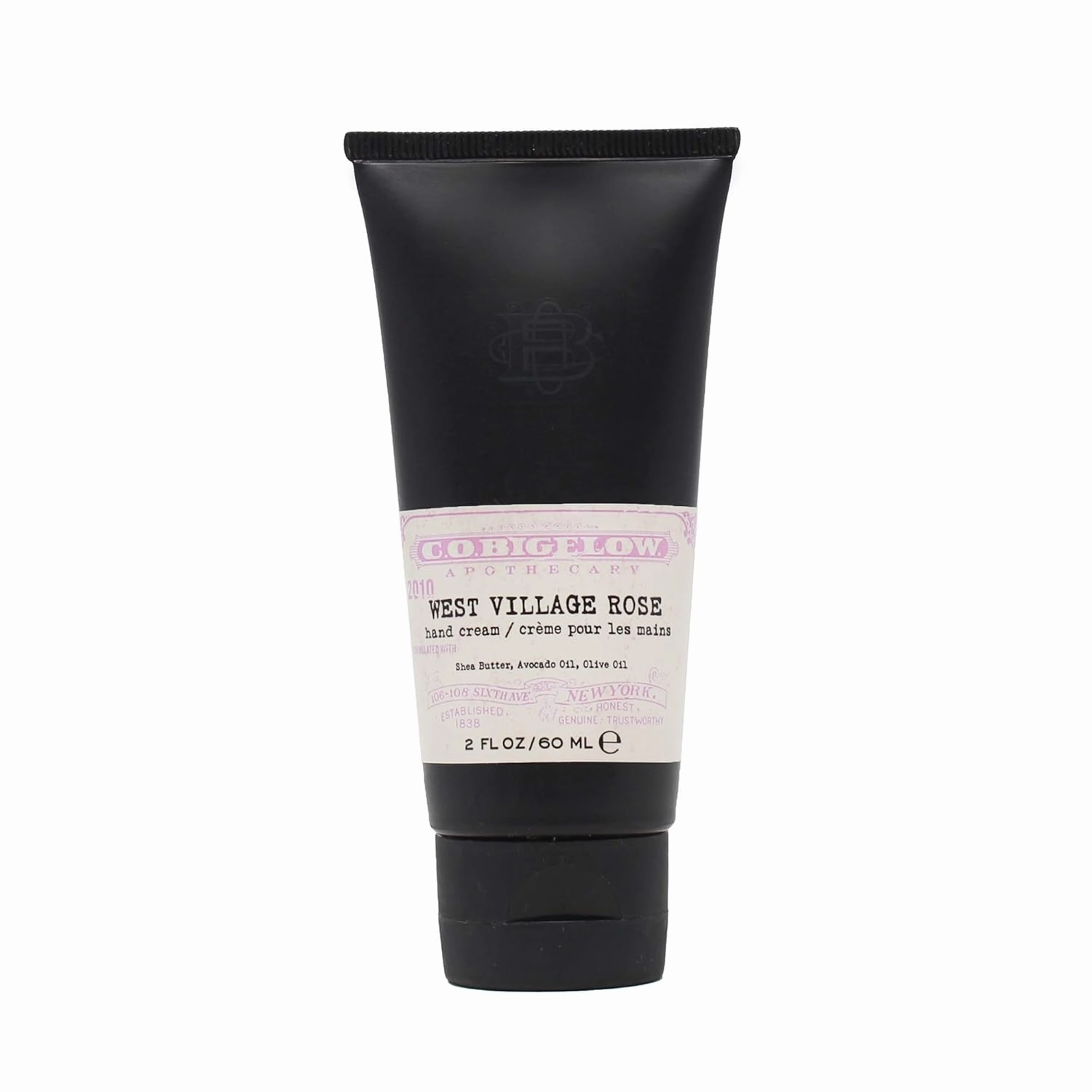 C.O. Bigelow Iconic Collection West Village Rose Hand Cream, with Shea Butter, Avocado Oil, and Olive Oil, 2 fl oz