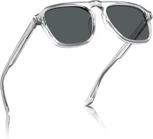 CARFIA Acetate Polarized Men's Sunglasses - Pilot Design, UV Protection CA5355