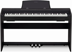 Casio Privia PX-770 – 88-Key Weighted Console Digital Piano | Tri-Sensor II Scaled Hammer Action Keys | AiR Sound Source, 19 Tones, Concert Play, 16W Stereo Speakers, USB-MIDI | Elegant Black Cabinet