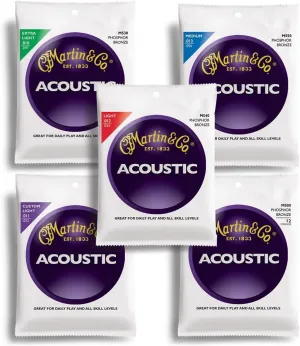 C.F. Martin & Co. M550 Phosphor Bronze Acoustic Guitar Strings, Medium