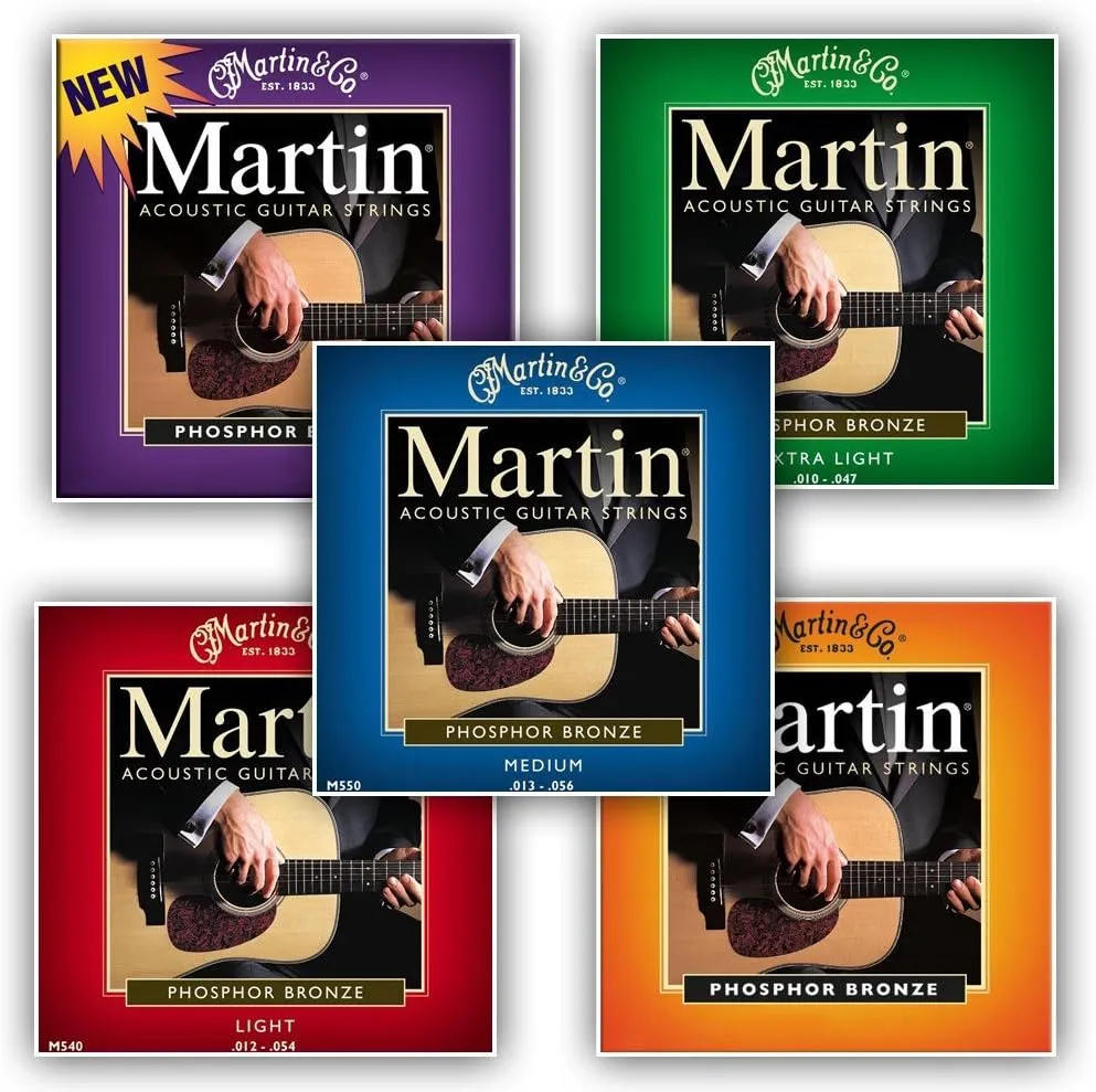 C.F. Martin & Co. M550 Phosphor Bronze Acoustic Guitar Strings, Medium