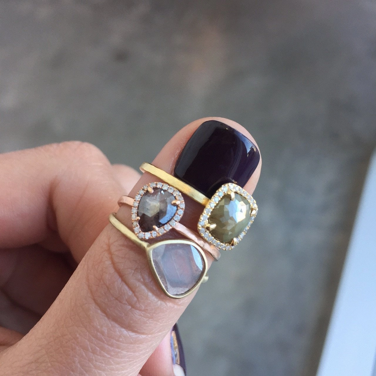 Champagne Princess Diamond Ring