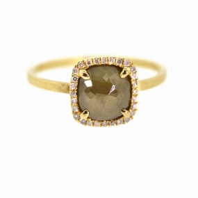 Champagne Princess Diamond Ring