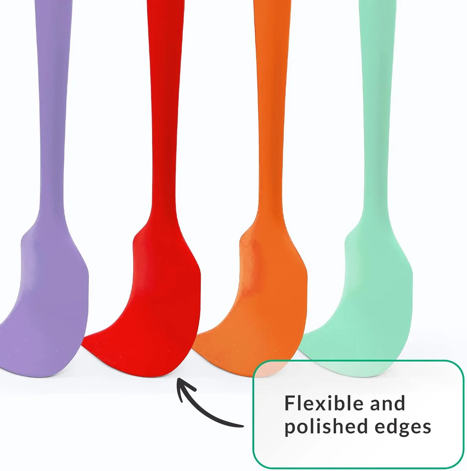 Chef Series 3 Piece Silicone Spatula Set - 600°F Heat Resistant Non Stick Rubber Kitchen Scraper Spatulas for Cooking, Baking, and Mixing – BPA Free and LFGB Certified Silicone (Red)