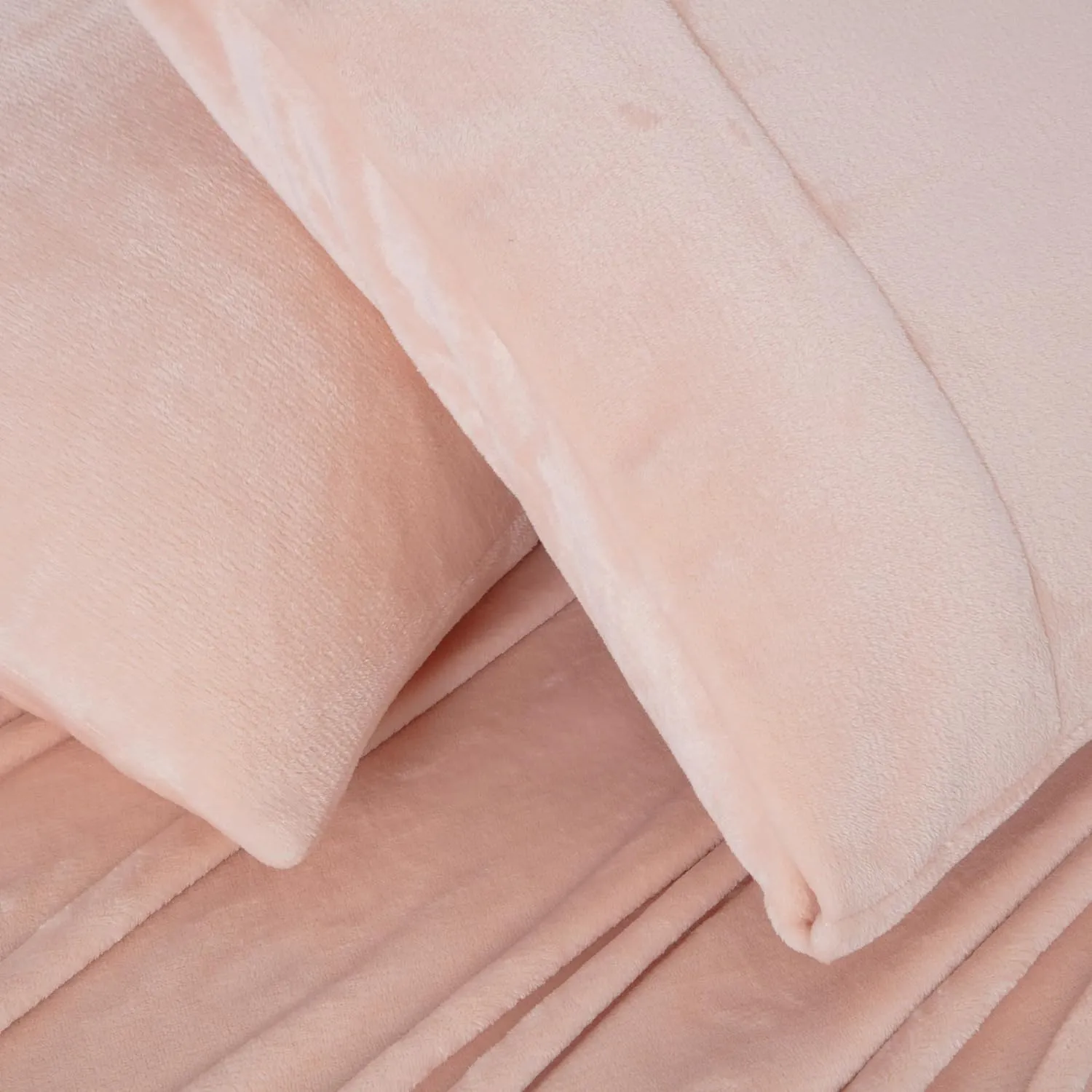 Chezmoi Collection Extra Soft Fleece Sheet Set Queen, Microplush Non-Pilling Velvety Bed Sheet, Deep Pocket - Lightweight All Season Warmth, Queen, Blush Pink