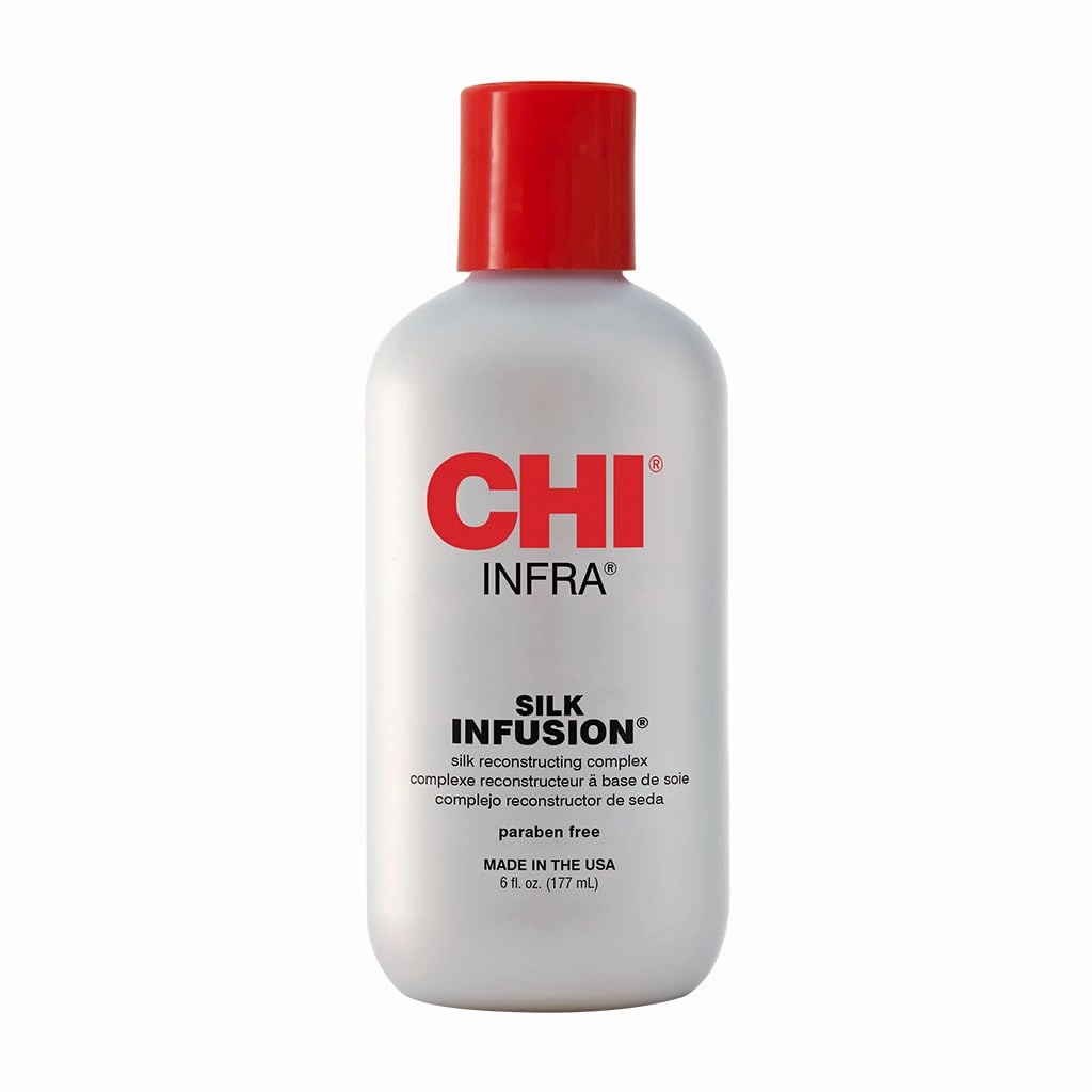 CHI INFRA Silk Infusion, 6 Fl Oz & 44 Iron Guard Thermal Protection Spray, Clear, 8 Fl Oz