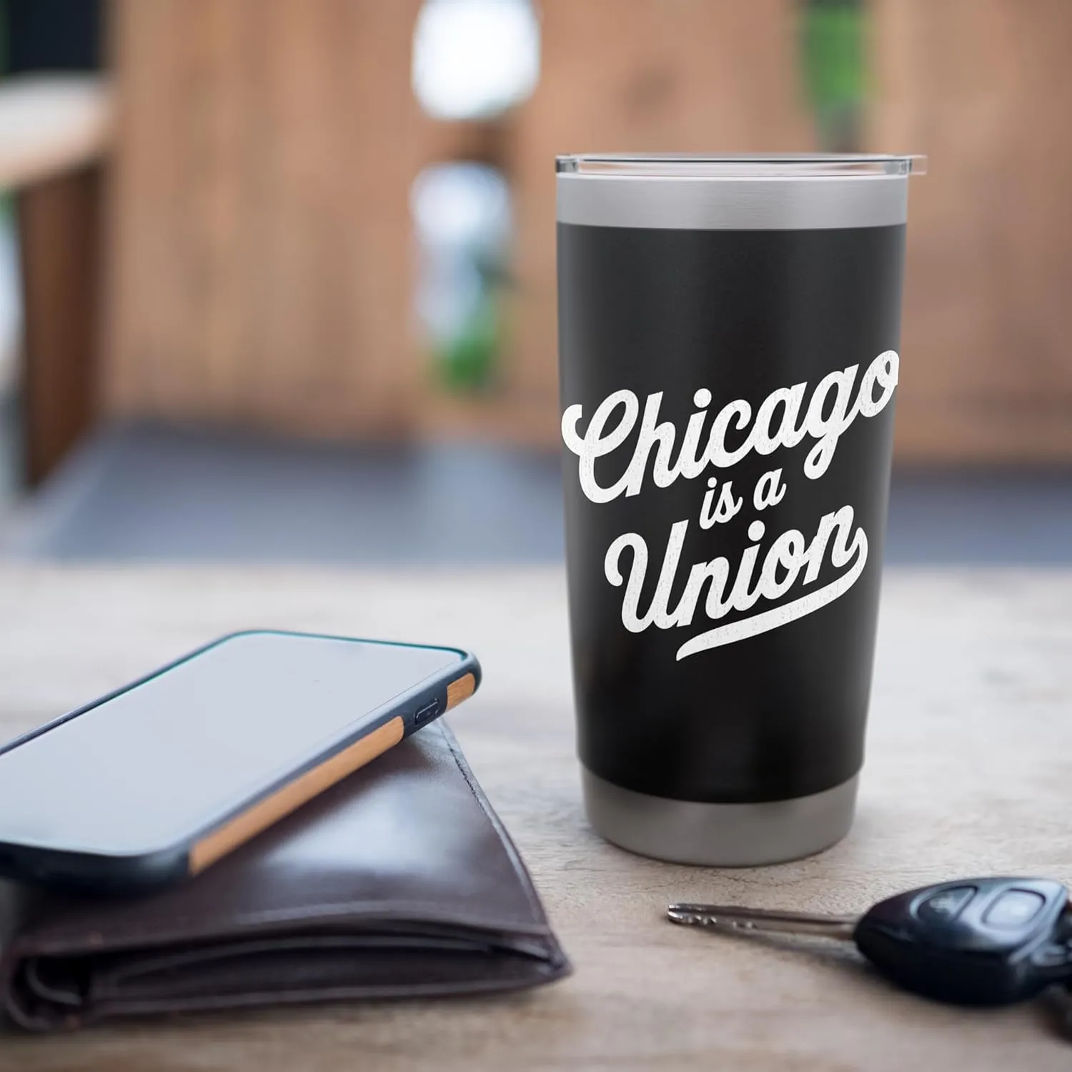 Chicago Is A Union Pro-Labor Chicago Pride Stainless Steel Insulated Tumbler