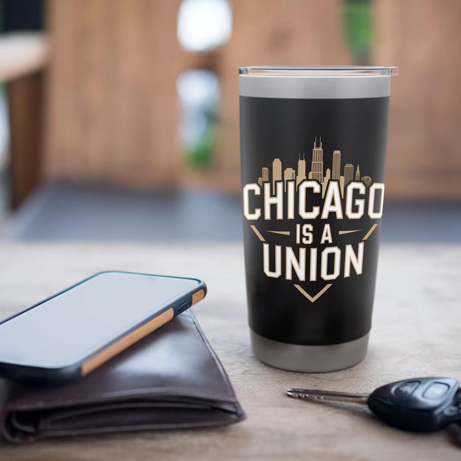 Chicago Is A Union Pro-Labor Chicago Pride Stainless Steel Insulated Tumbler