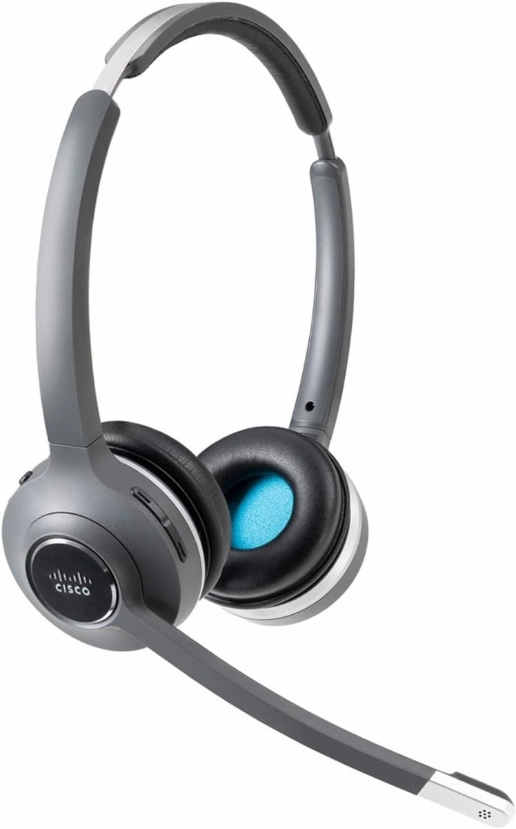CISCO Headset 562, Wireless Dual On-Ear DECT Headset with Multi-Source Base for US & Canada, Charcoal, 2-Year Limited Liability Warranty (CP-HS-WL-562-M-US=)
