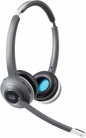 CISCO Headset 562, Wireless Dual On-Ear DECT Headset with Multi-Source Base for US & Canada, Charcoal, 2-Year Limited Liability Warranty (CP-HS-WL-562-M-US=)