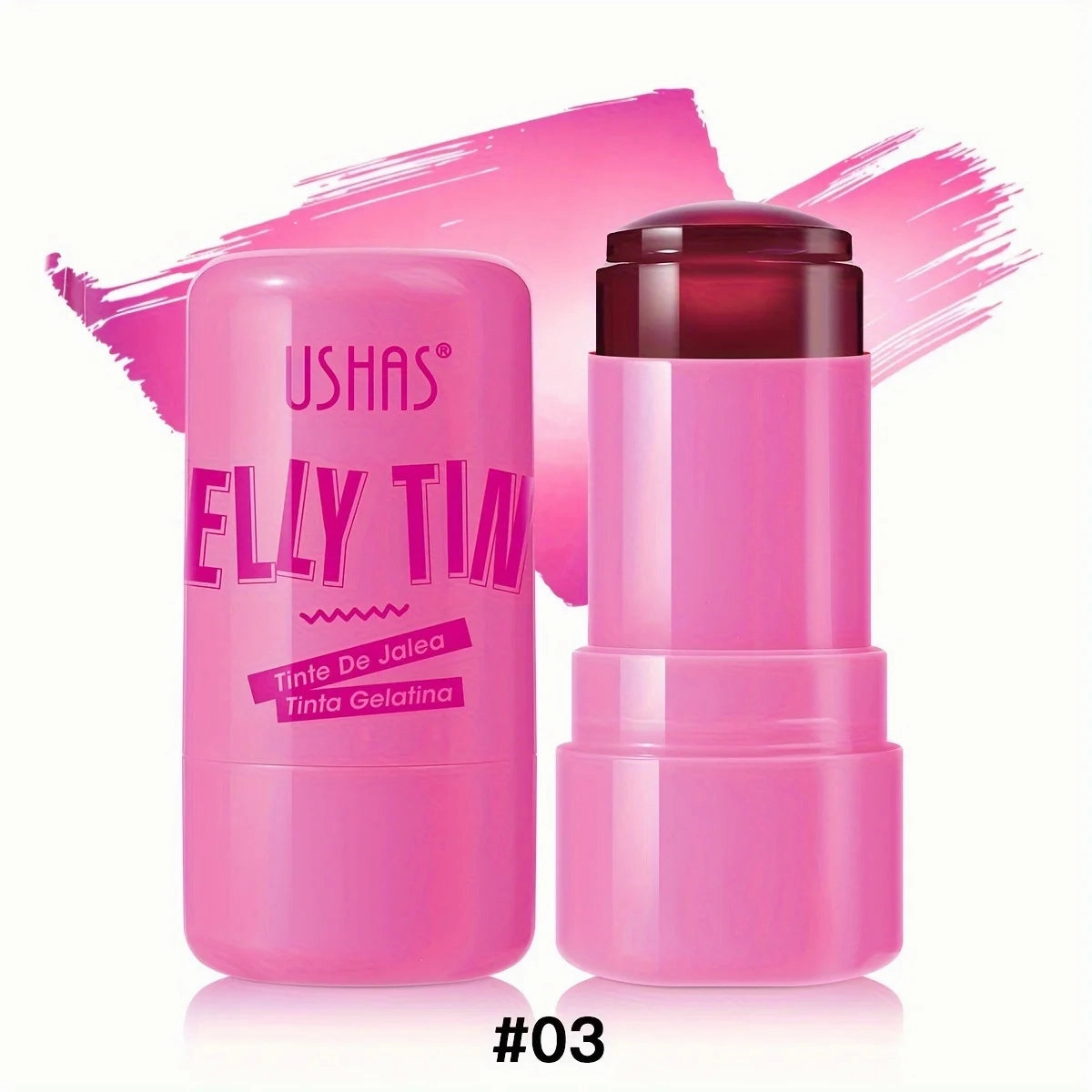 Clark & Co. 3-in-1 Jelly Blush Stick – Multi-Use Matte Blush, Lip Balm, & Eyeshadow (4 Colors)