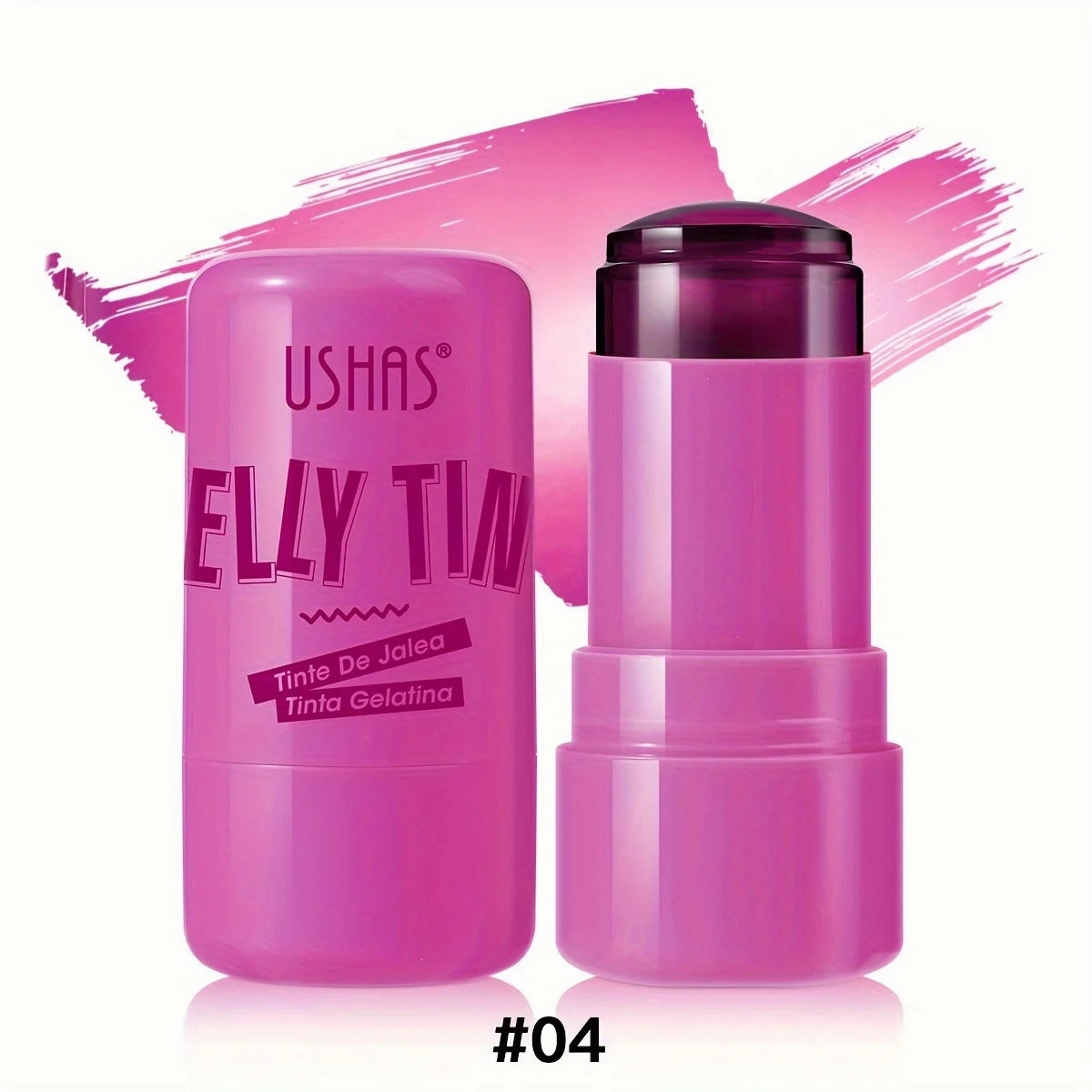 Clark & Co. 3-in-1 Jelly Blush Stick – Multi-Use Matte Blush, Lip Balm, & Eyeshadow (4 Colors)