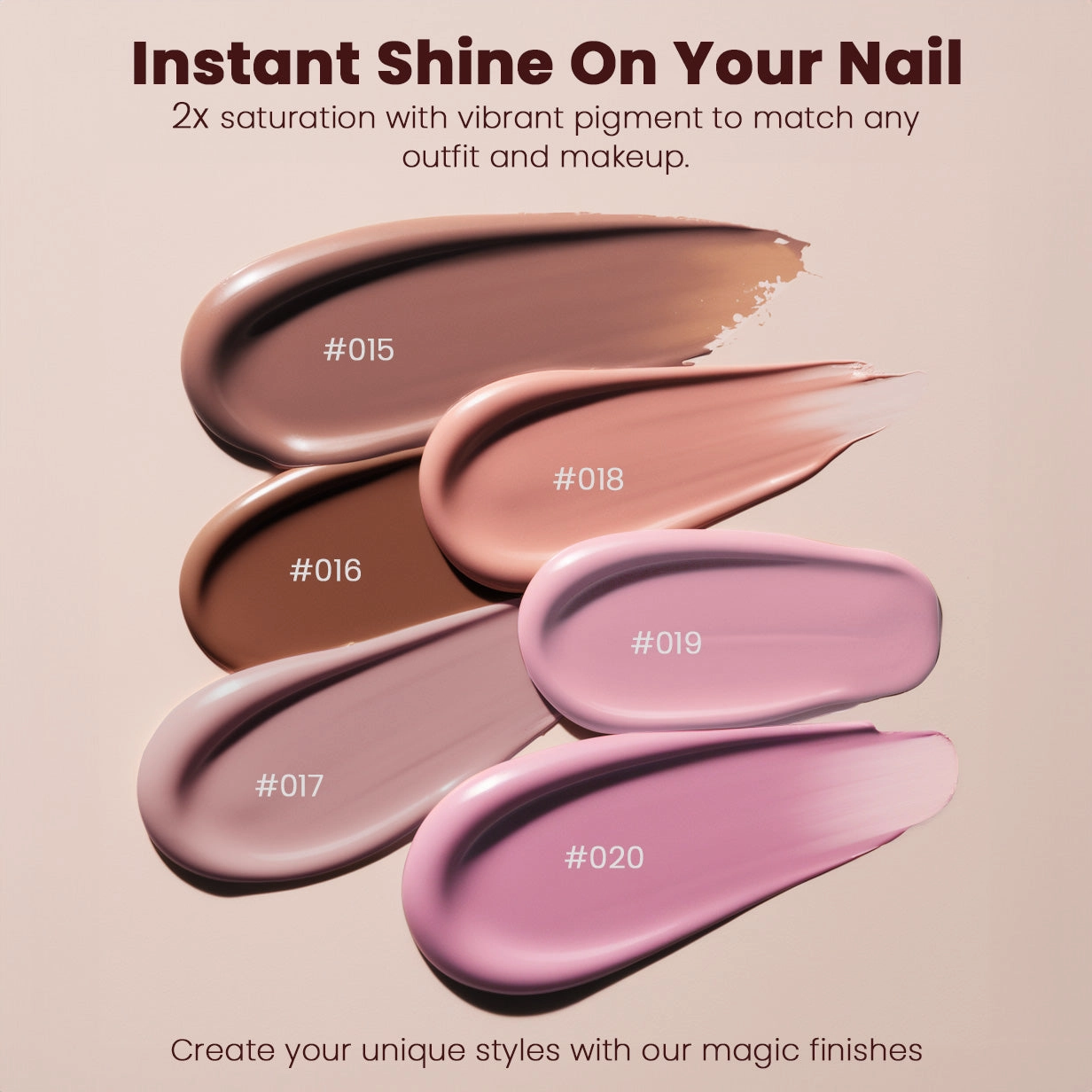 Classic Nude Pink Shades  Gel Nail Polish 12 Colors Set 7.5ml