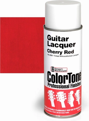 ColorTone Tinted Aerosol Guitar Lacquer, Cherry Red – Nitrocellulose Spray for Traditional Finishes – Fast-Drying & Durable – Ideal for Touch-Ups & Full Instrument Finishing – 13 oz Can