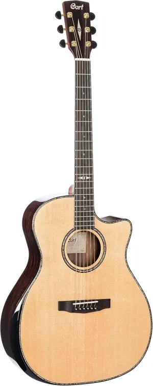 Cort 6 String Acoustic-Electric Guitar, Right, Natural, Full (GAPFBEVELNAT-U)