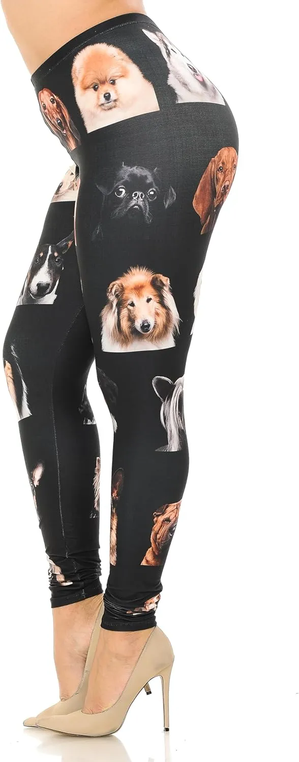 Creamy Soft Premium Women's Leggings Plus Size, High Rise, Stretchy & Breathable, Comfortable Fit - by USA Fashion™