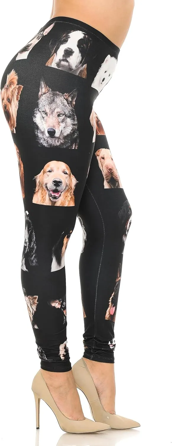 Creamy Soft Premium Women's Leggings Plus Size, High Rise, Stretchy & Breathable, Comfortable Fit - by USA Fashion™