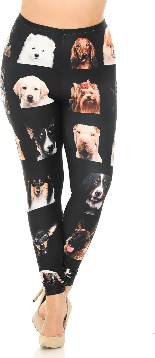 Creamy Soft Premium Women's Leggings Plus Size, High Rise, Stretchy & Breathable, Comfortable Fit - by USA Fashion™