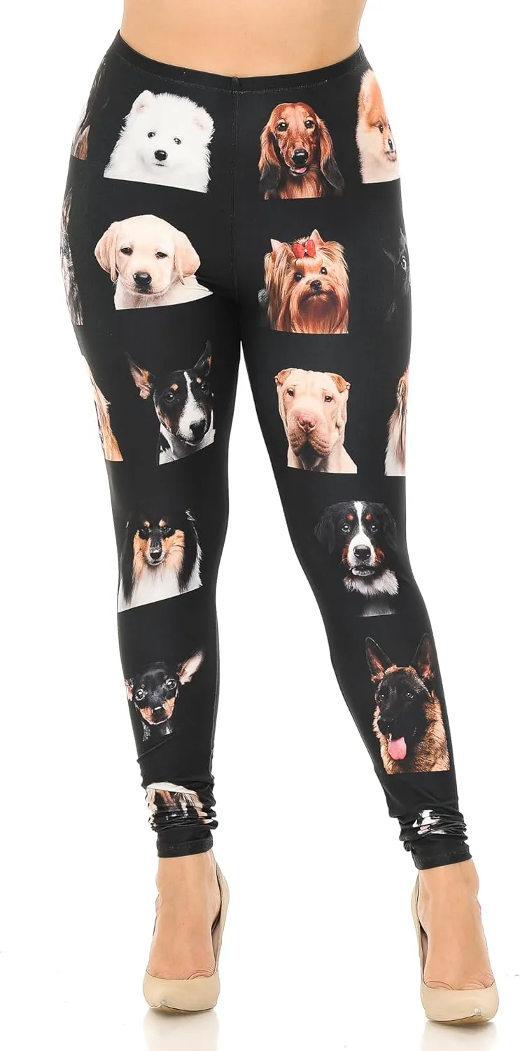 Creamy Soft Premium Women's Leggings Plus Size, High Rise, Stretchy & Breathable, Comfortable Fit - by USA Fashion™