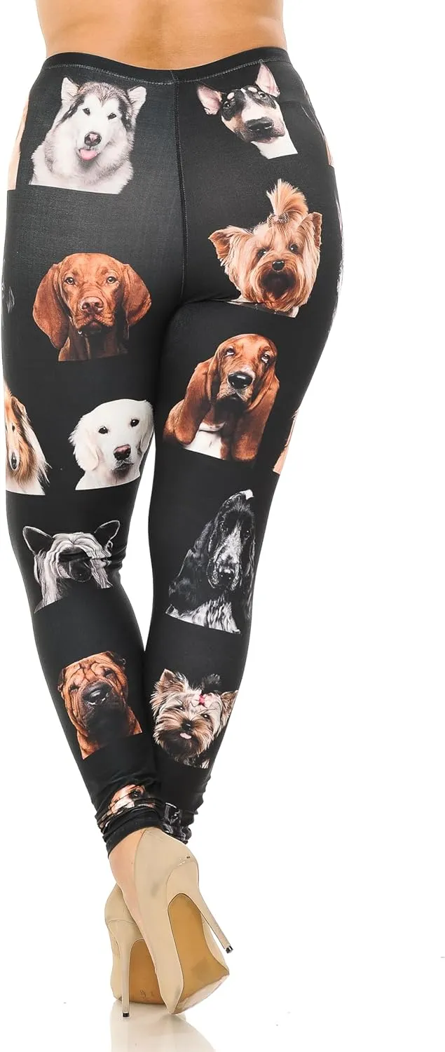 Creamy Soft Premium Women's Leggings Plus Size, High Rise, Stretchy & Breathable, Comfortable Fit - by USA Fashion™