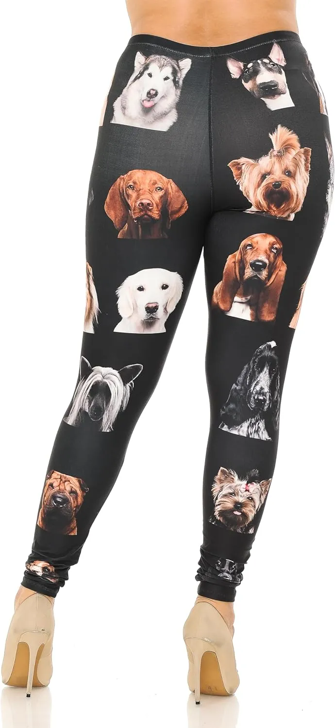 Creamy Soft Premium Women's Leggings Plus Size, High Rise, Stretchy & Breathable, Comfortable Fit - by USA Fashion™