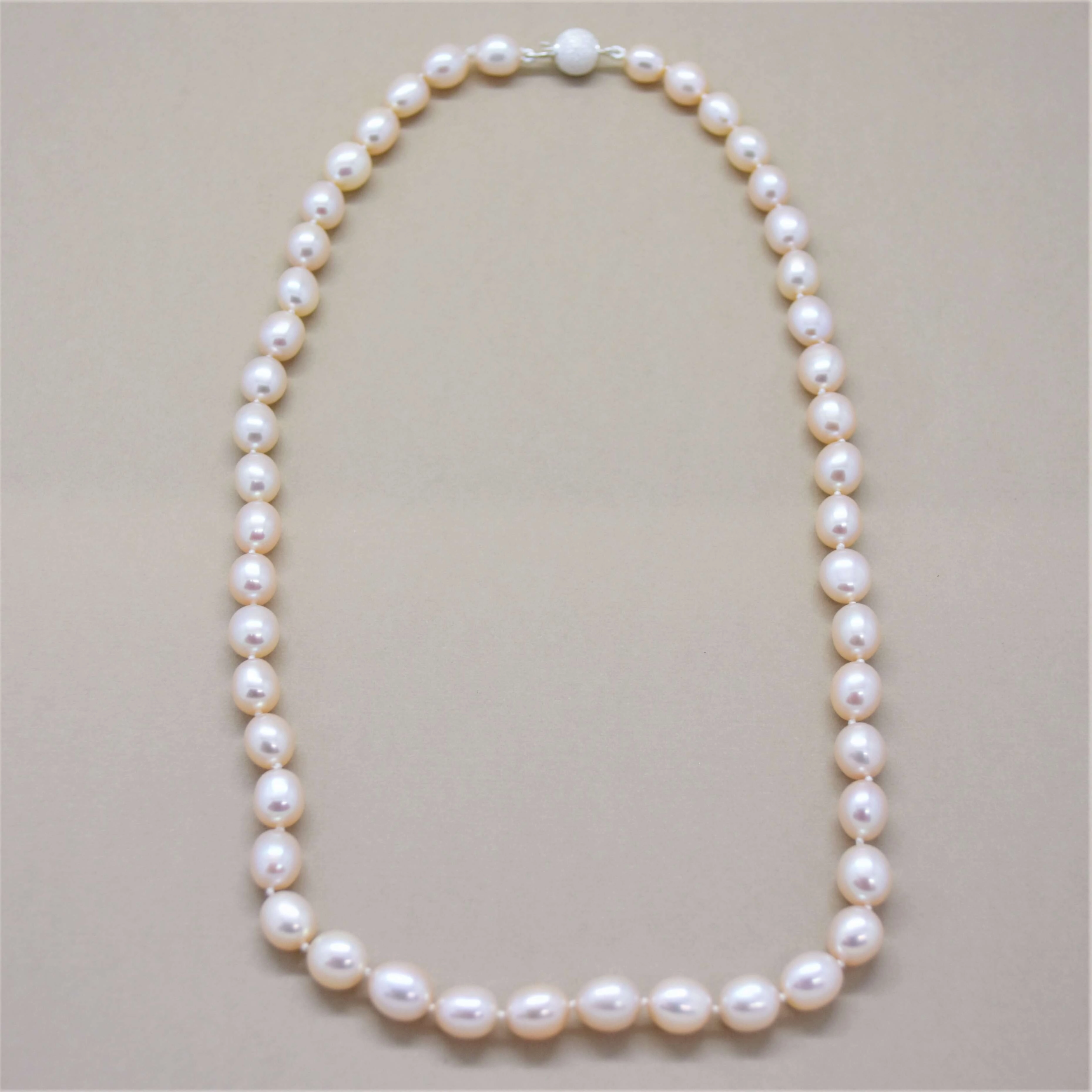 Creamy Peach Freshwater Pearl Necklace