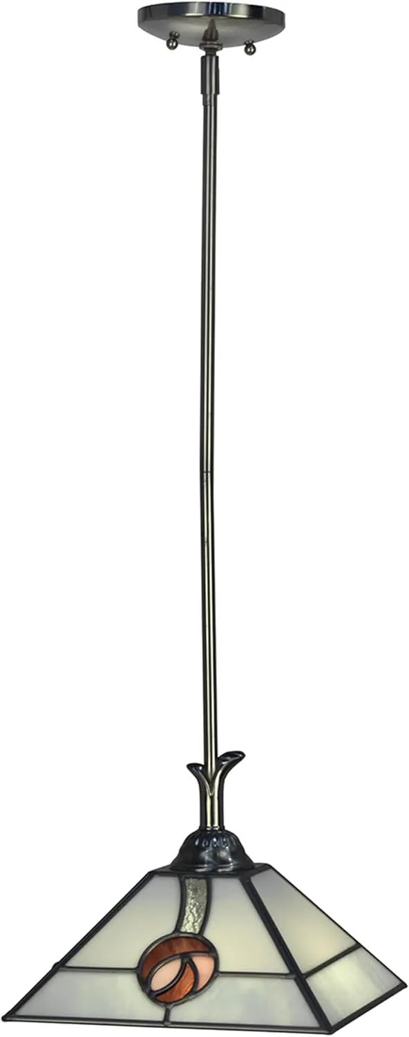 Dale Tiffany STH16218 Mack Rose Mini Pendant, Satin Nickel
