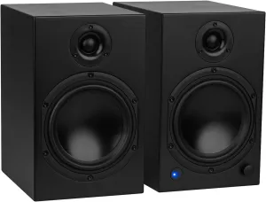 Dayton Audio M6 6-1/2" Powered Desktop Speakers with Bluetooth and USB DAC | Remote Included | 150W Peak Power | Pair (Black, 6.5in)