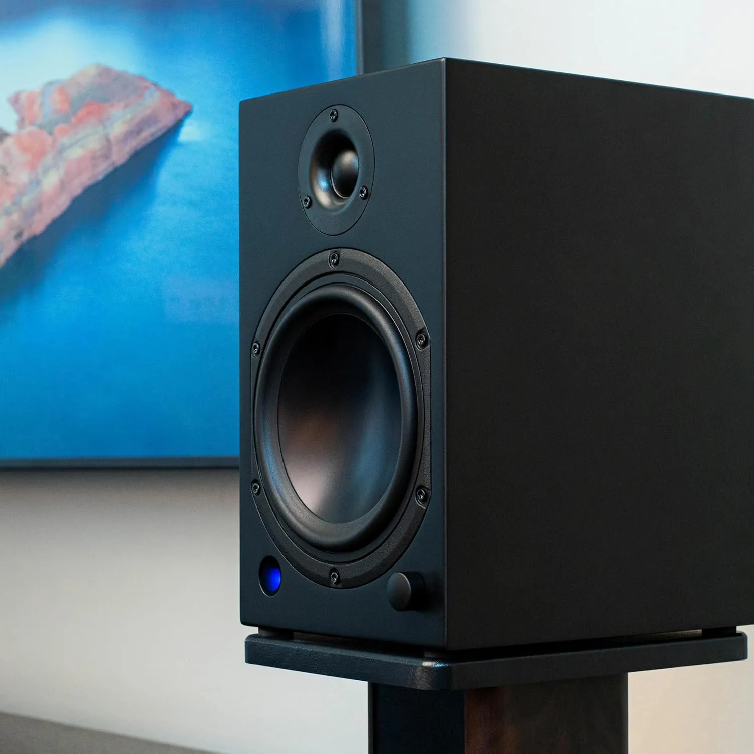 Dayton Audio M6 6-1/2" Powered Desktop Speakers with Bluetooth and USB DAC | Remote Included | 150W Peak Power | Pair (Black, 6.5in)