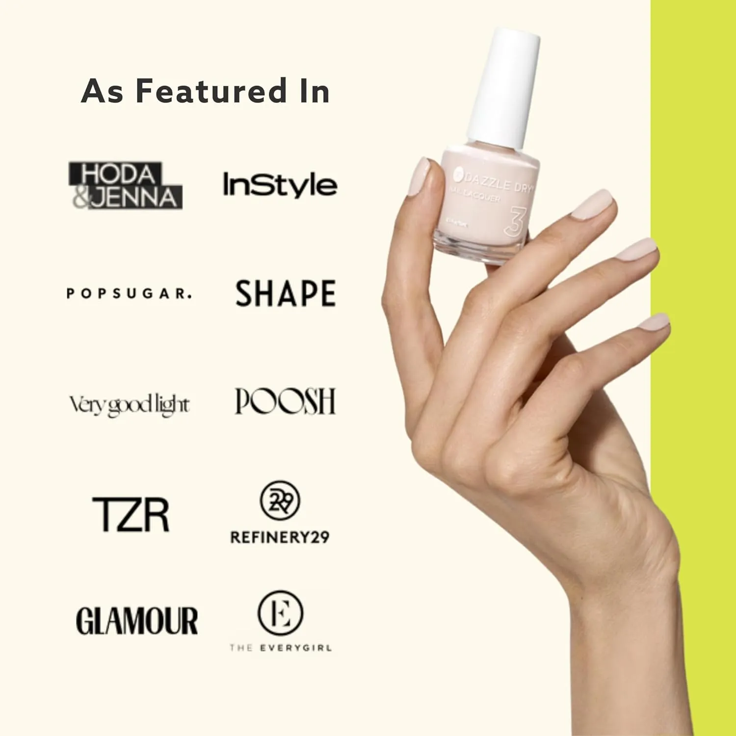 Dazzle Dry Mini Kit 4 Step System - Cupid's Arrow - A sheer white layering effect with a glistening gold sparkle. Sheer shimmer. (5 Piece Kit / 5 Manicures)