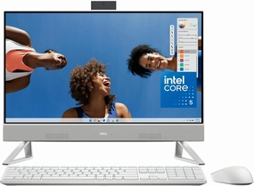 Dell Inspiron 5430 All in One Desktop - 23.8-inch FHD (1920 x 1080) Display, Intel Core 5-120U, 8GB DDR4 RAM, 512GB SSD, Intel Graphics, Windows 11 Home, Onsite & Migrate Service - White