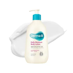 DERMA B | Daily Moisture Body Lotion | Body Cream for Dry Skin | Long-Lasting Body Moisturizer for Sensitive Skin | Woody & Powdery Scented | Skincare with Panthenol, Shea Butter | 13.5 fl oz (400ml)