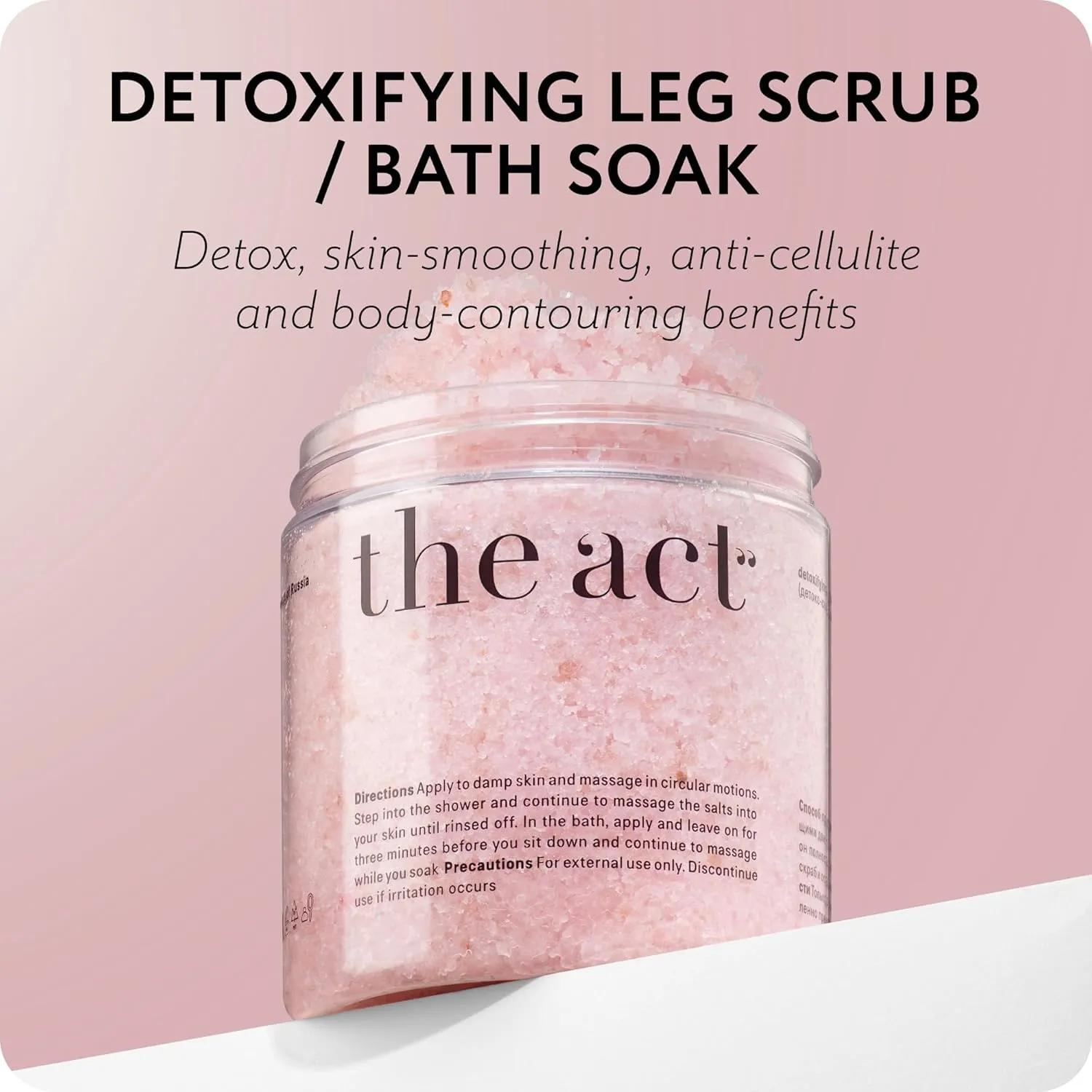 Detox Organic Body Scrub with Himalayan & Sea Salt - Anti Cellulite Nourishing Restores Cleanser Scrubs for Legs, Feet, Hands - Gifts for Women Men, Home Spa Care, Vegan (10.58 Oz, Grapefruit)