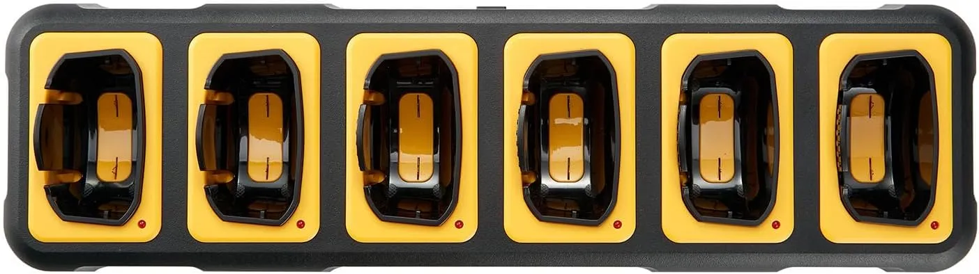 DEWALT DXFRS800 2 Watt Heavy Duty Walkie Talkies - Waterproof, Shock Resistant, Long Range & Rechargeable Two-Way Radio with VOX (6 Pack w/Gang Charger) (DXFRS800-BCH6)