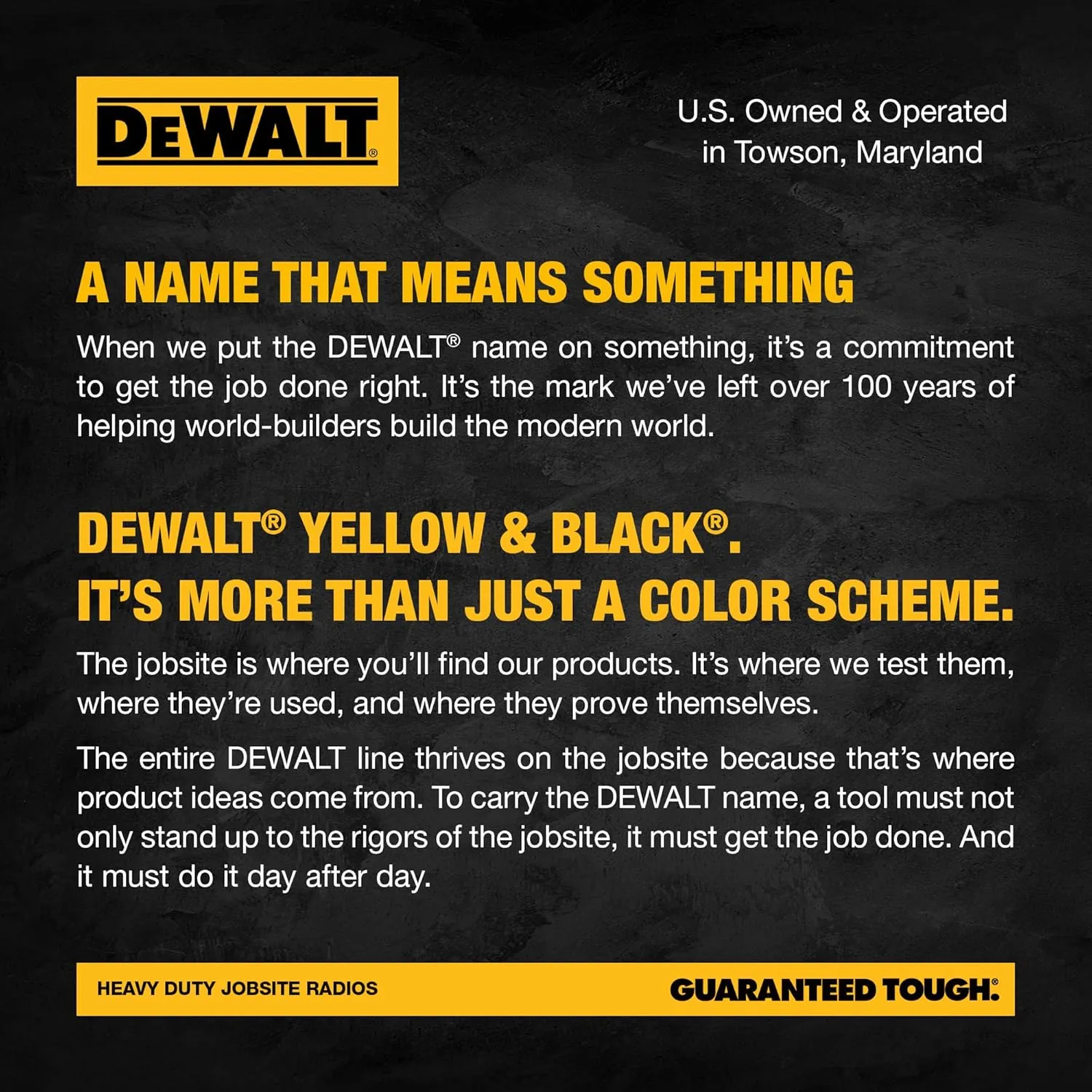 DEWALT DXFRS800 2 Watt Heavy Duty Walkie Talkies - Waterproof, Shock Resistant, Long Range & Rechargeable Two-Way Radio with VOX (6 Pack w/Gang Charger) (DXFRS800-BCH6)