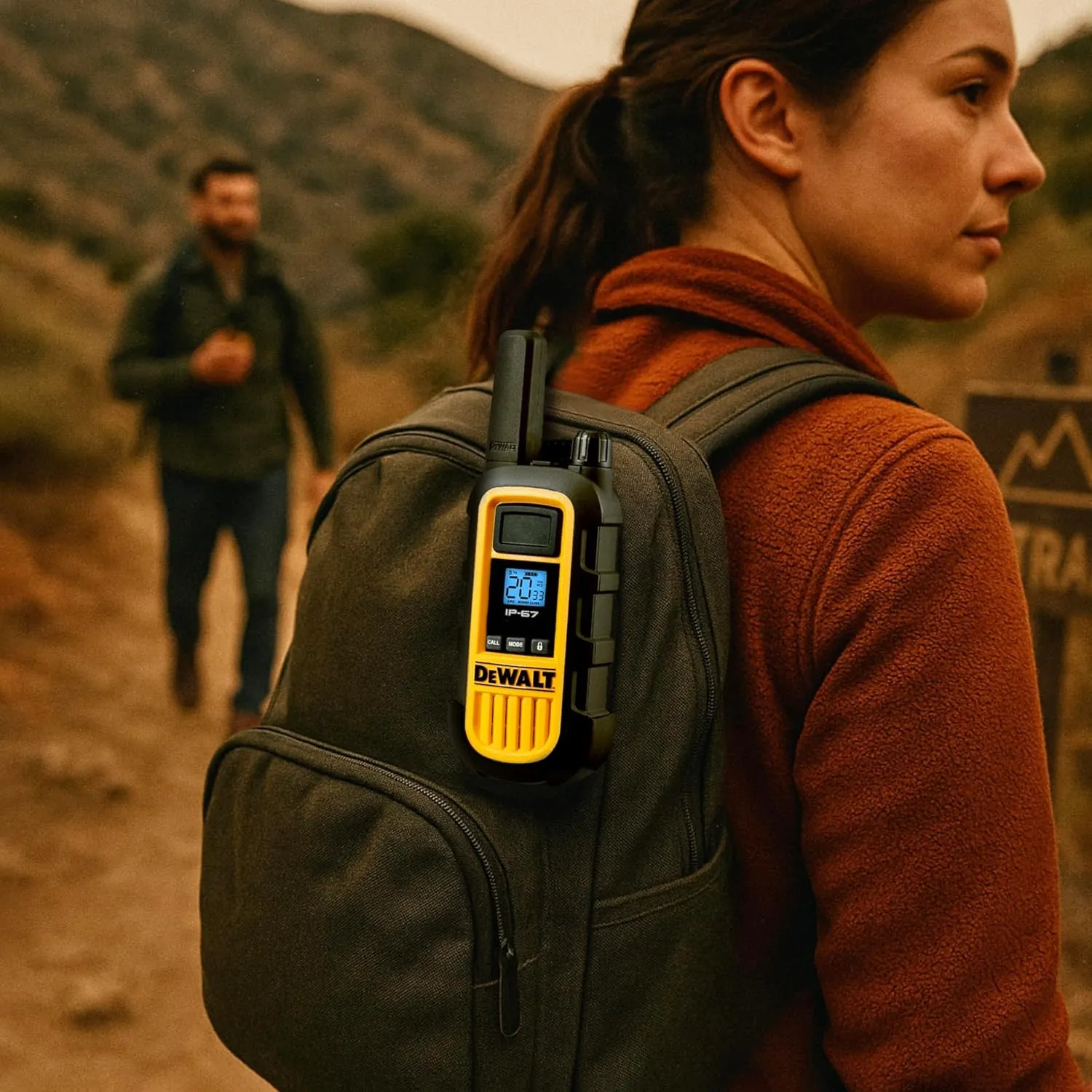 DEWALT DXFRS800 2 Watt Heavy Duty Walkie Talkies - Waterproof, Shock Resistant, Long Range & Rechargeable Two-Way Radio with VOX (6 Pack w/Gang Charger) (DXFRS800-BCH6)