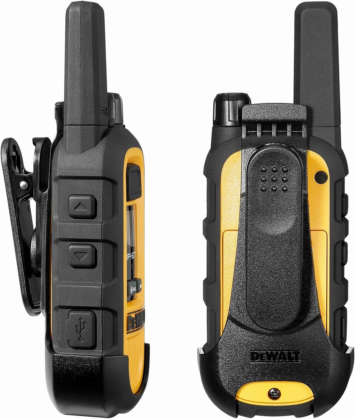 DEWALT DXFRS300 1 Watt Heavy Duty Walkie Talkies with Headsets - Waterproof, Shock Resistant, Long Range & Rechargeable Two-Way Radio with VOX (6 Pack)