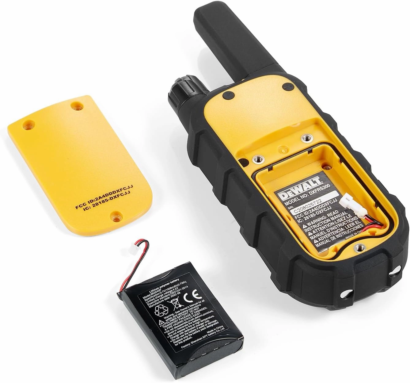 DEWALT DXFRS300 1 Watt Heavy Duty Walkie Talkies with Headsets - Waterproof, Shock Resistant, Long Range & Rechargeable Two-Way Radio with VOX (6 Pack)