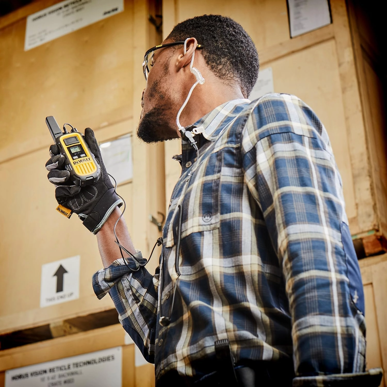 DEWALT DXFRS300 1 Watt Heavy Duty Walkie Talkies with Headsets - Waterproof, Shock Resistant, Long Range & Rechargeable Two-Way Radio with VOX (6 Pack)