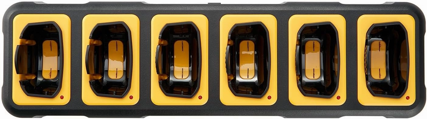 DEWALT DXFRS800 2 Watt Heavy Duty Walkie Talkies - Waterproof, Shock Resistant, Long Range & Rechargeable Two-Way Radio with VOX (6 Pack w/Gang Charger) (DXFRS800-BCH6)
